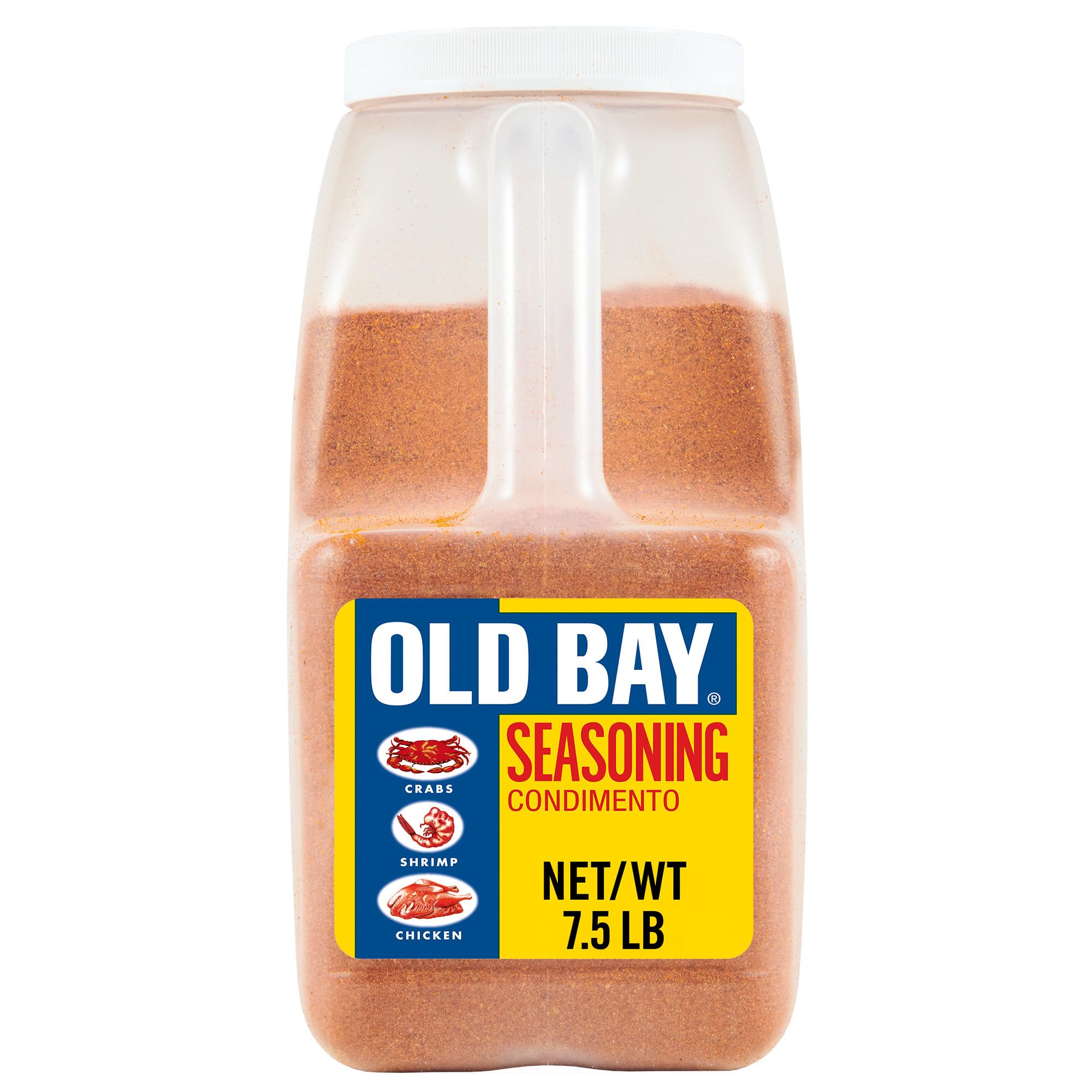 OLD BAY Seasoning 7.5 lb container - front view for professional kitchens