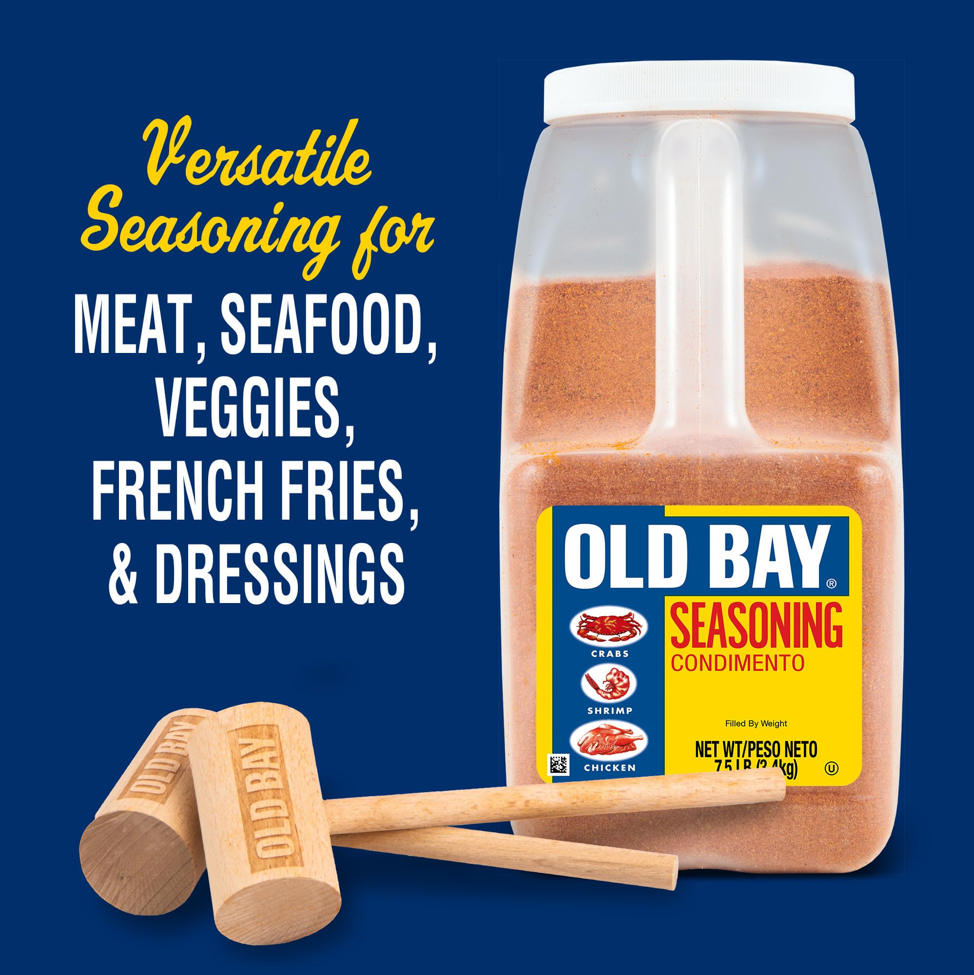 French fries dusted with OLD BAY for extra kick
