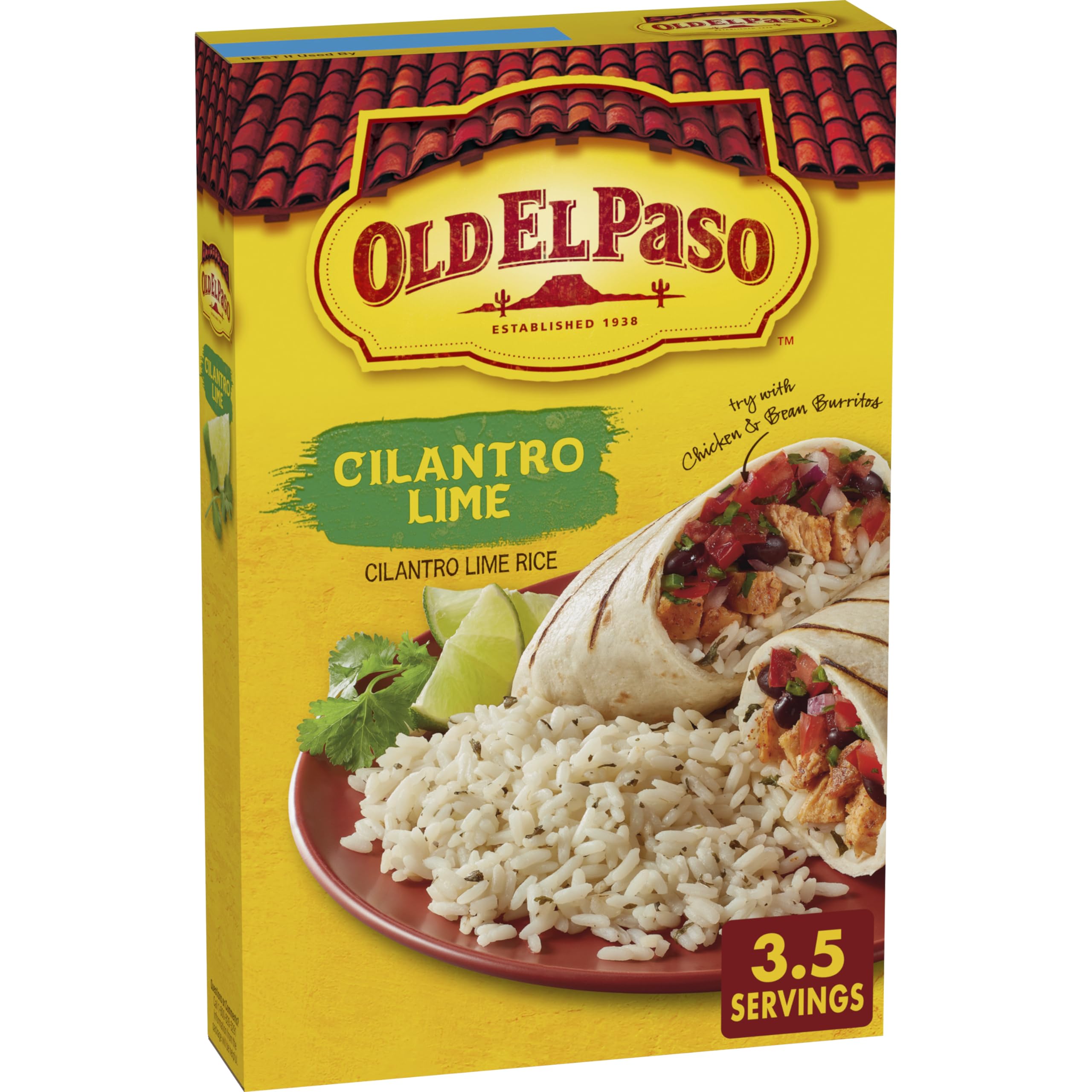 Old El Paso Cilantro Lime Rice box ready to cook, vibrant Tex-Mex staple