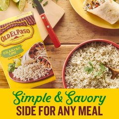 Pantry-stable Old El Paso Cilantro Lime Rice boxed product