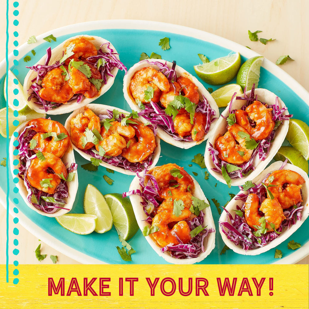 Old El Paso cooking on stove with spice provides quick flavor boost.