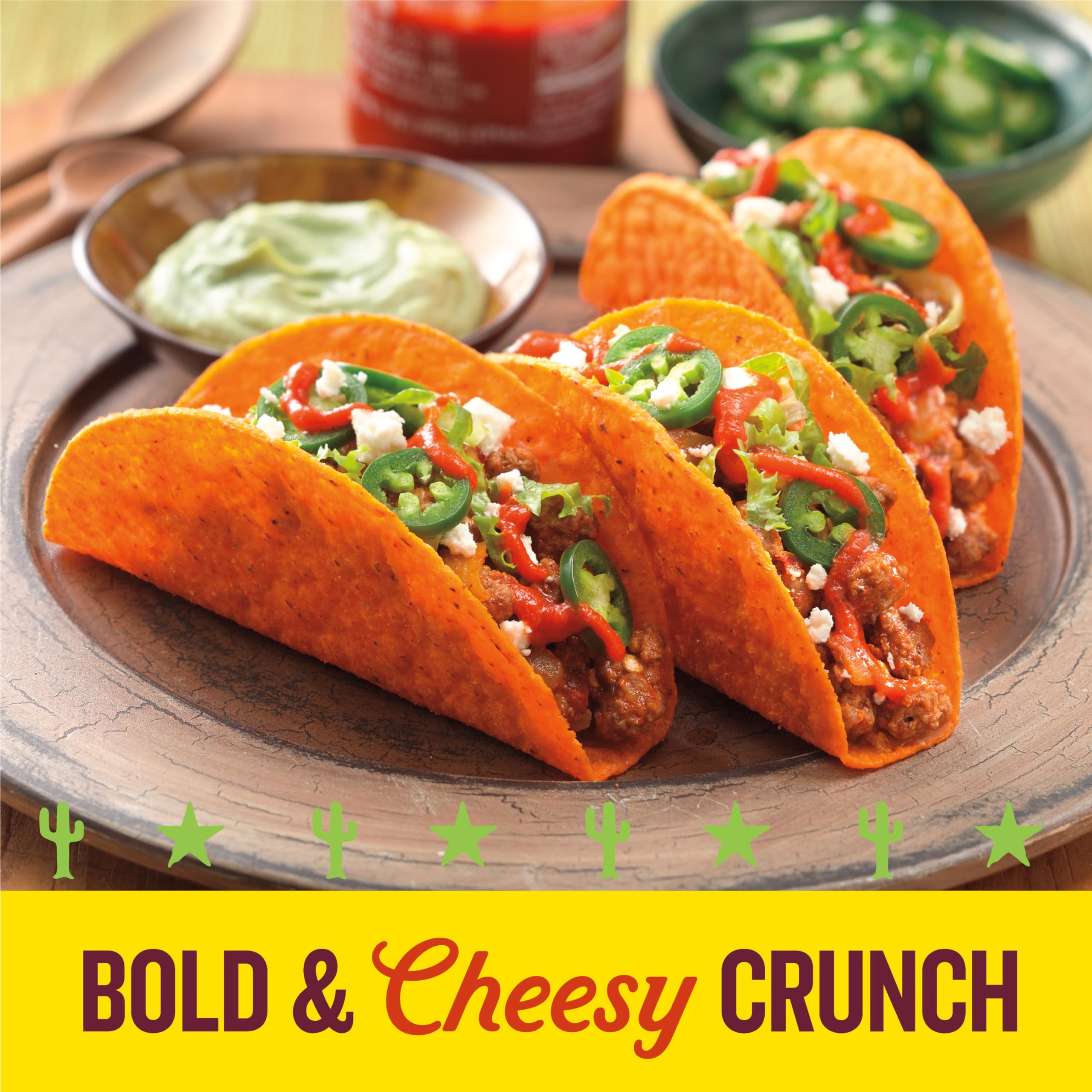 Old El Paso crisp texture close-up emphasizes satisfying bite
