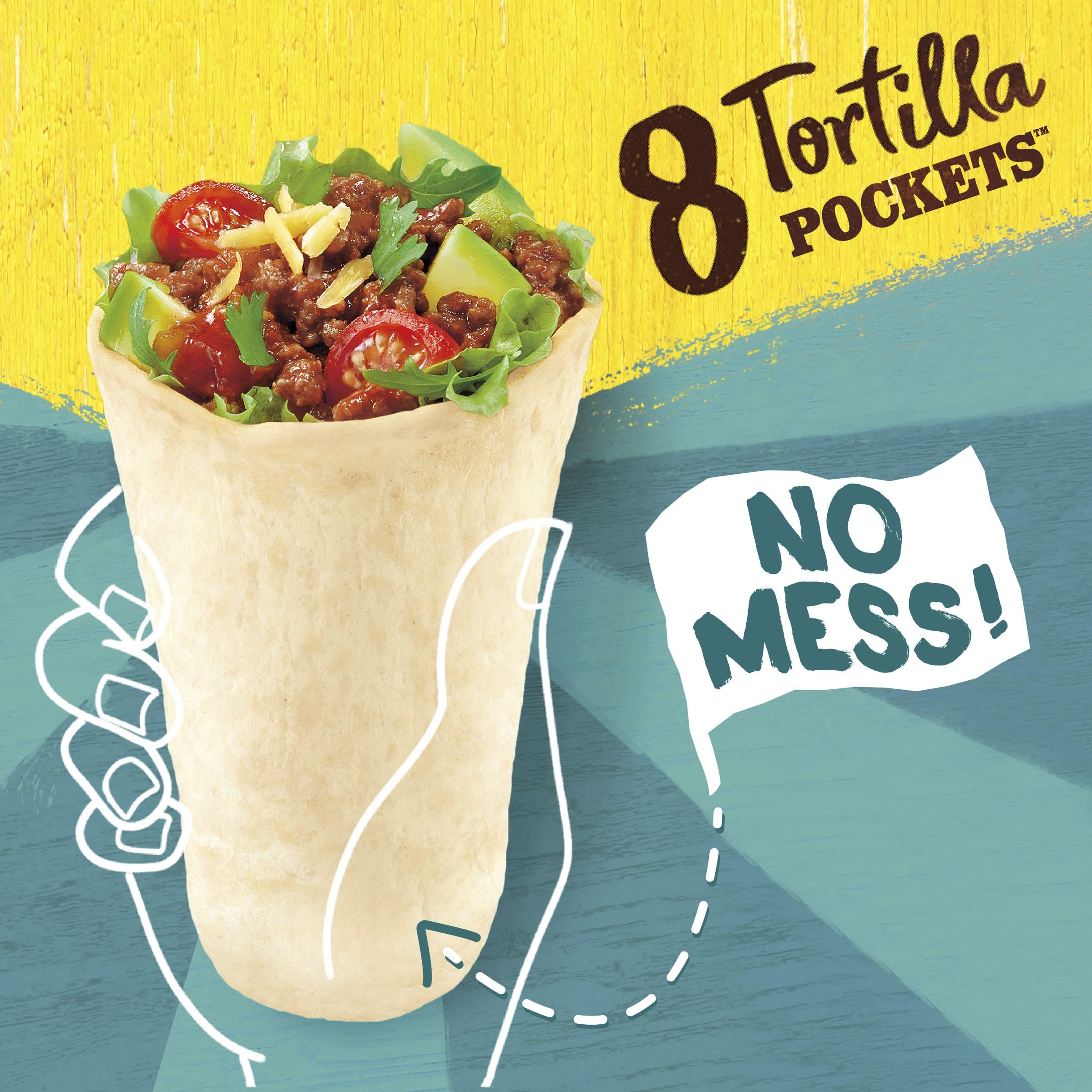 Old El Paso Flour Tortilla Pockets warm and fill for quick, tasty fillings