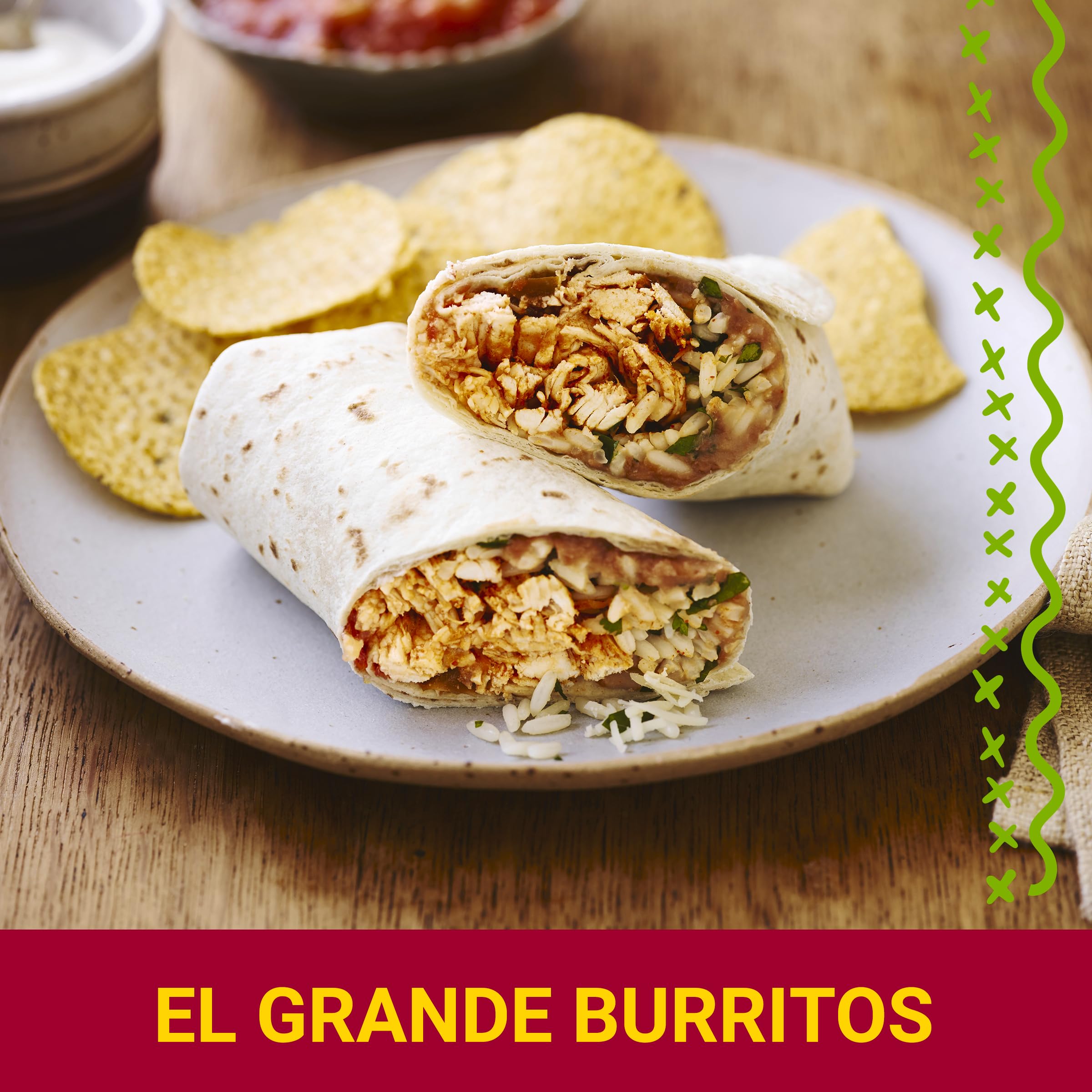 Old El Paso Grande Tortillas baked into homemade chips