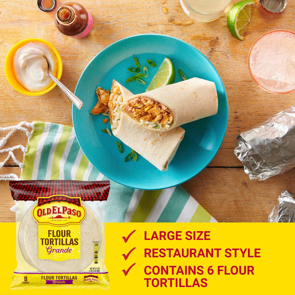 Old El Paso Grande Tortillas for Tex Mex casserole prep