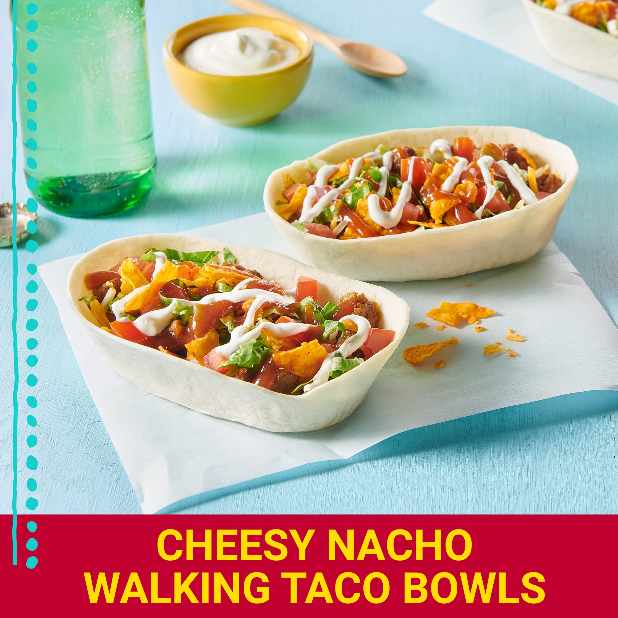 Old El Paso bottle front shows easy-squeeze convenience