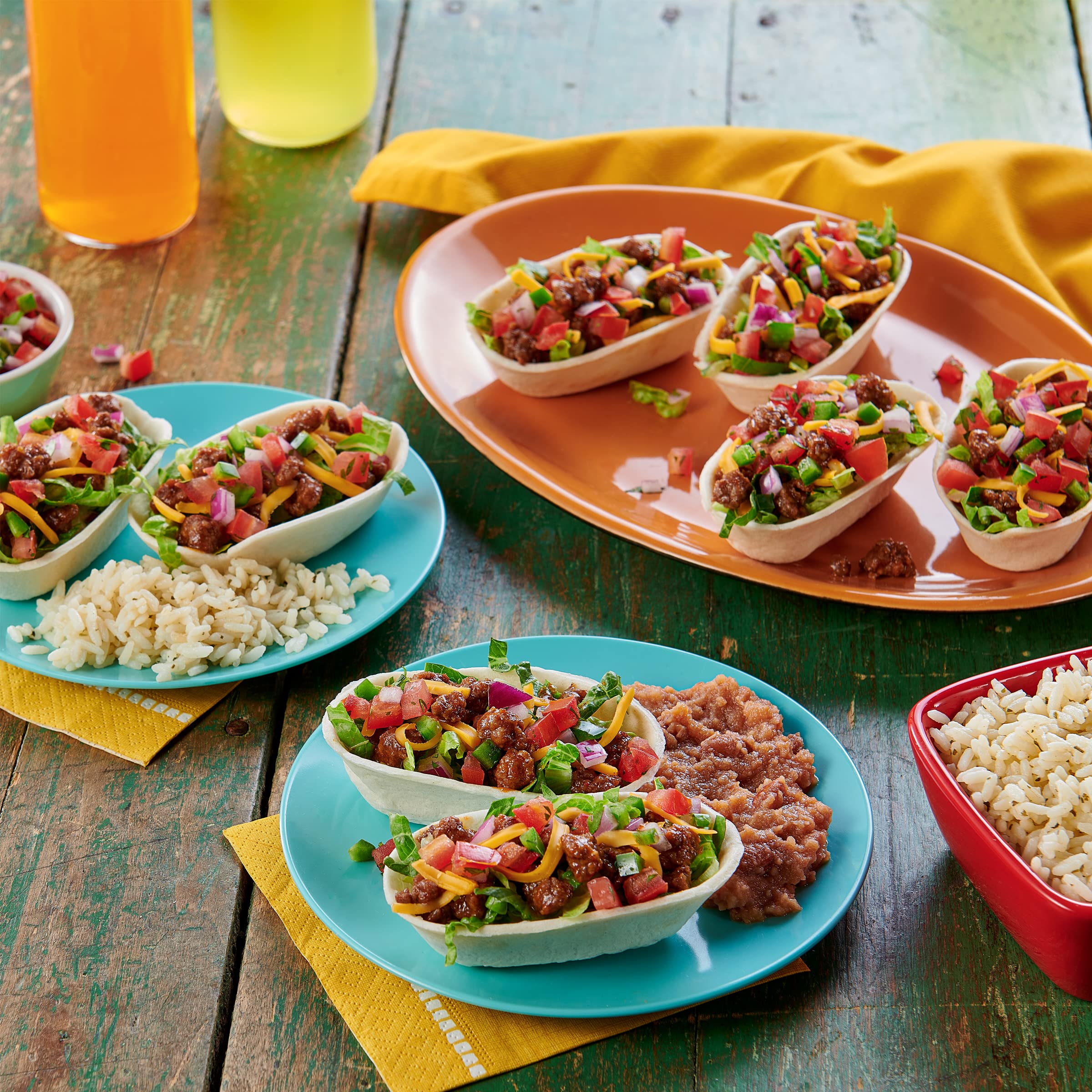 Microwave-ready Old El Paso mini bowls for fast taco night
