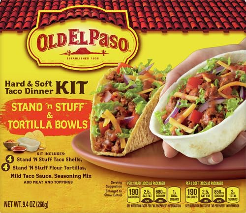 Old El Paso mild taco sauce adds balanced flavor to tacos.