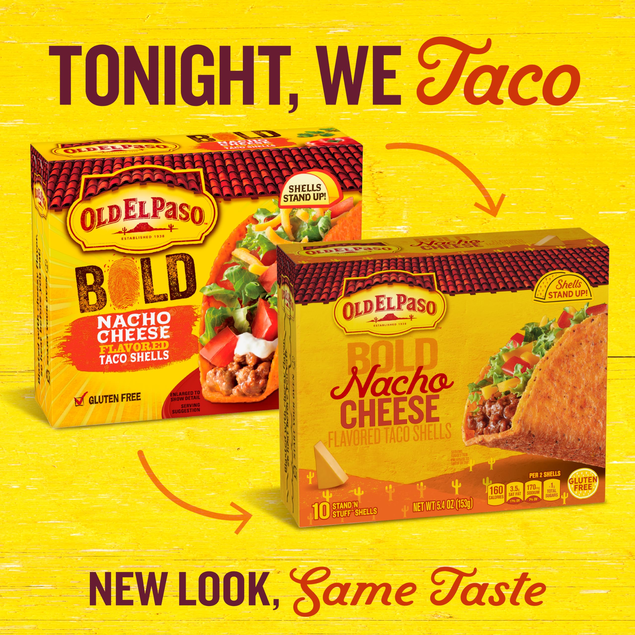 Old El Paso nacho cheese flavor shells offer bold taste for crowd-pleasing tacos