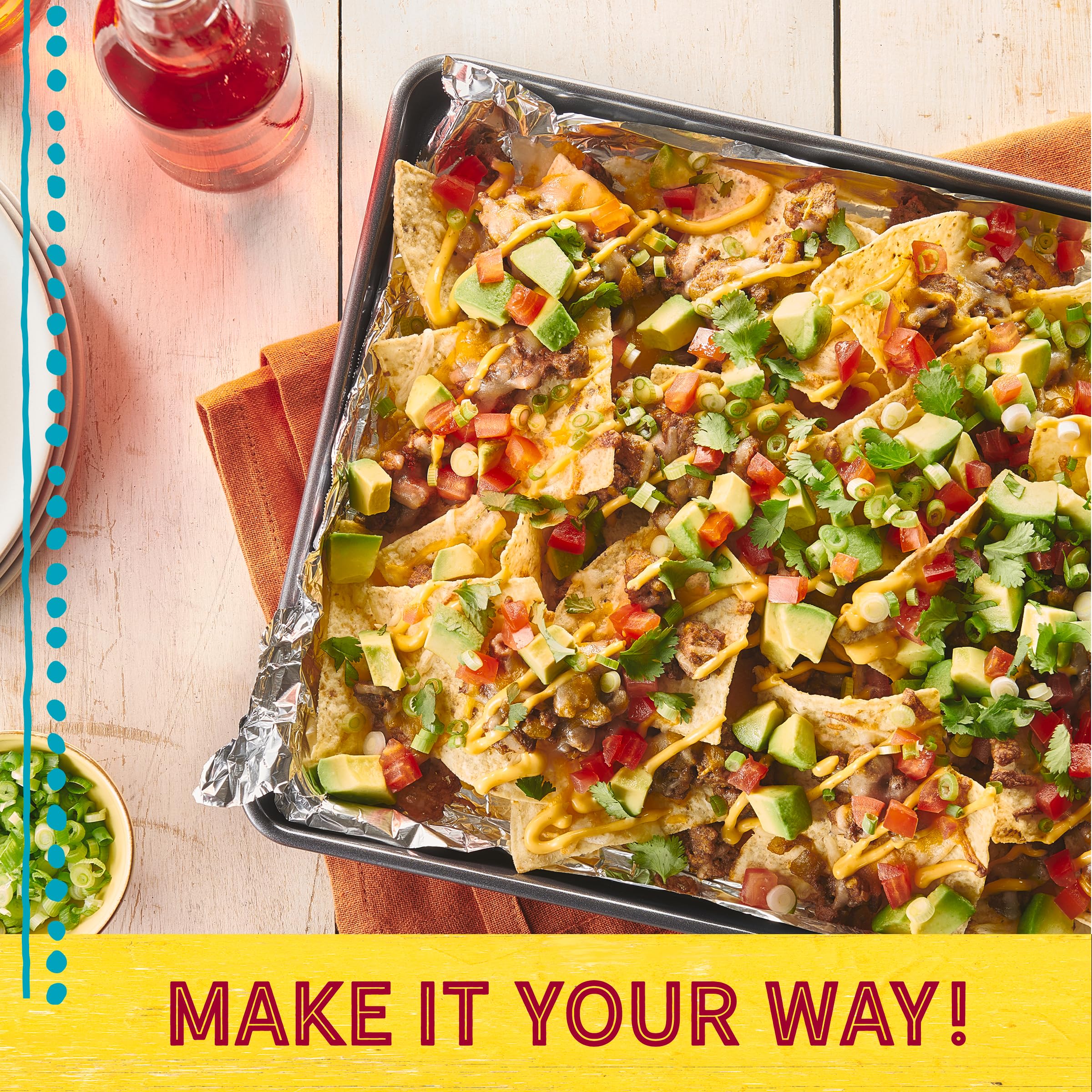 Old El Paso seasoning enhancing soups or dips with robust Mexican flavor.