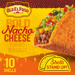 Old El Paso oven-ready shells crisp after quick heating in the oven