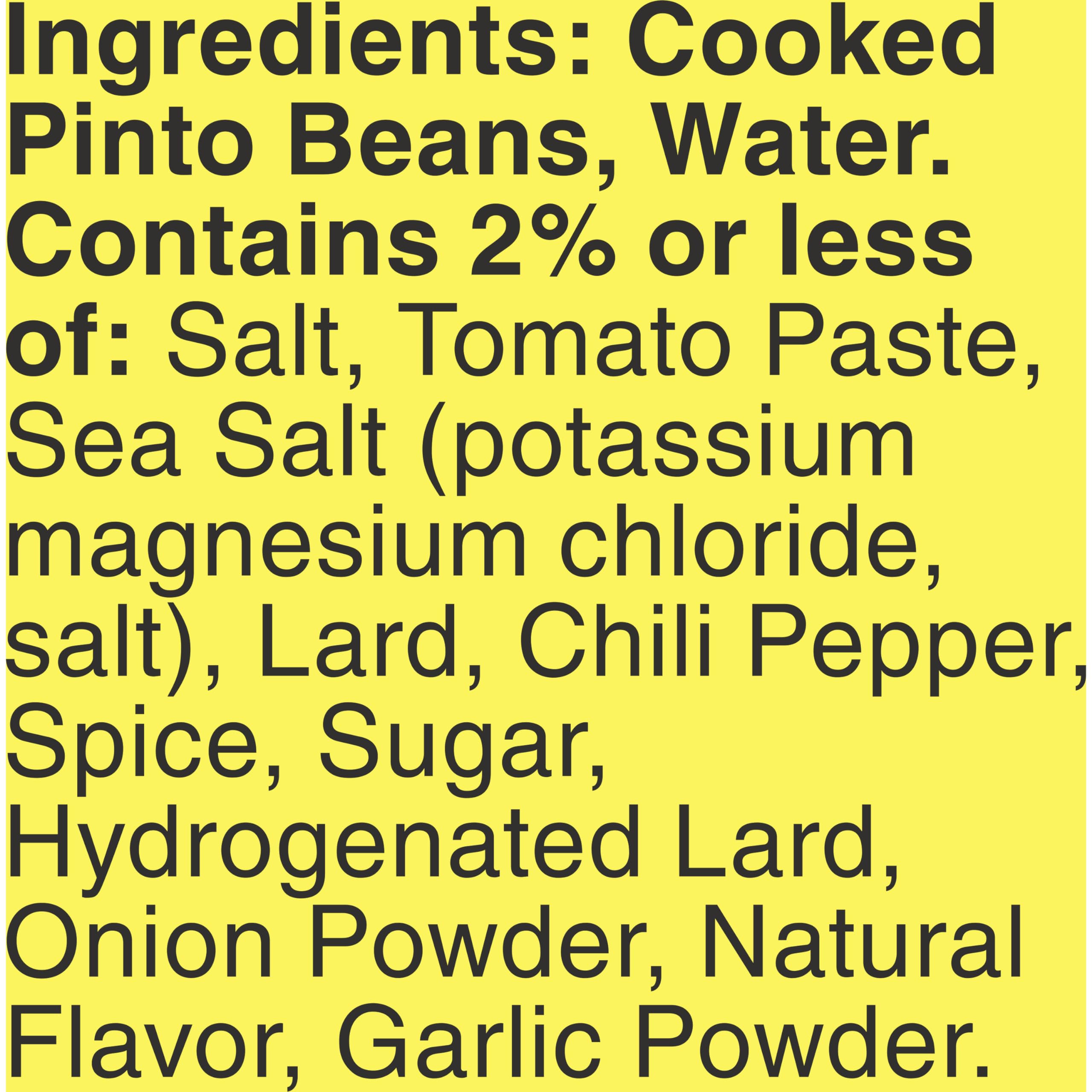 Old El Paso refried beans with six grams fiber per serving.