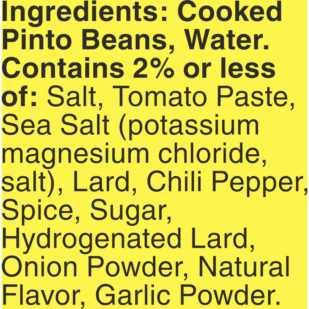 Old El Paso refried beans with six grams fiber per serving.