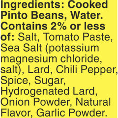 Old El Paso refried beans with six grams fiber per serving.