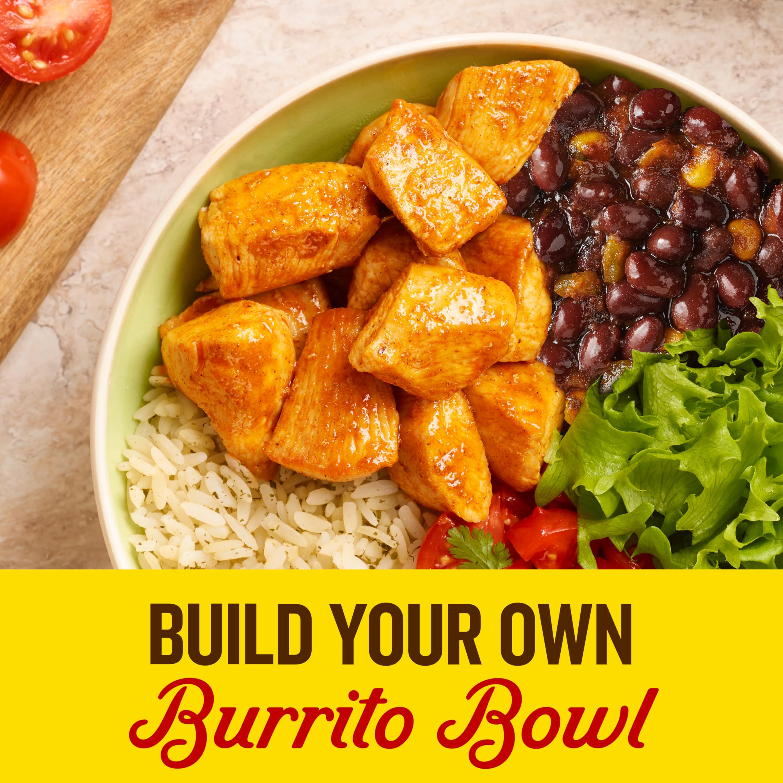 Old El Paso Santa Fe beans pair with rice for a complete dinner.