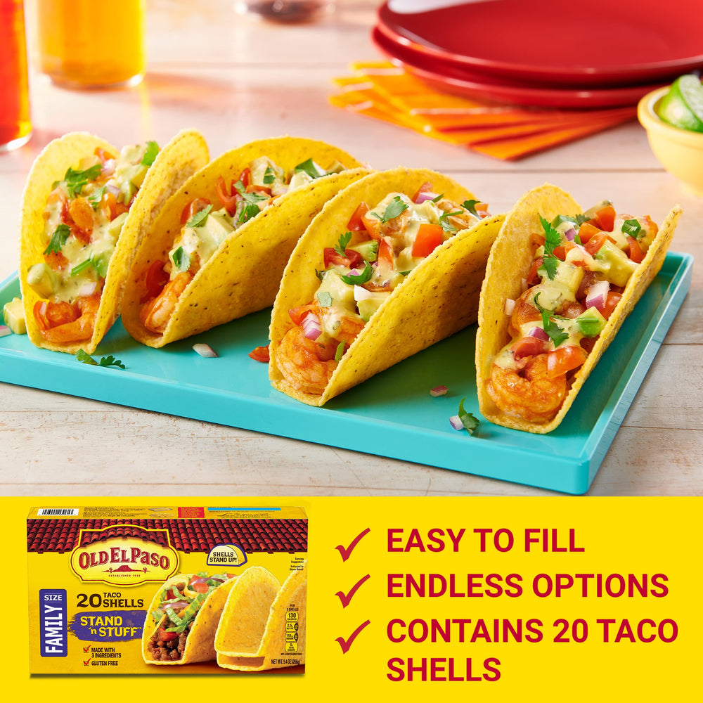 Easy filling action with Old El Paso Stand 'N Stuff shells.