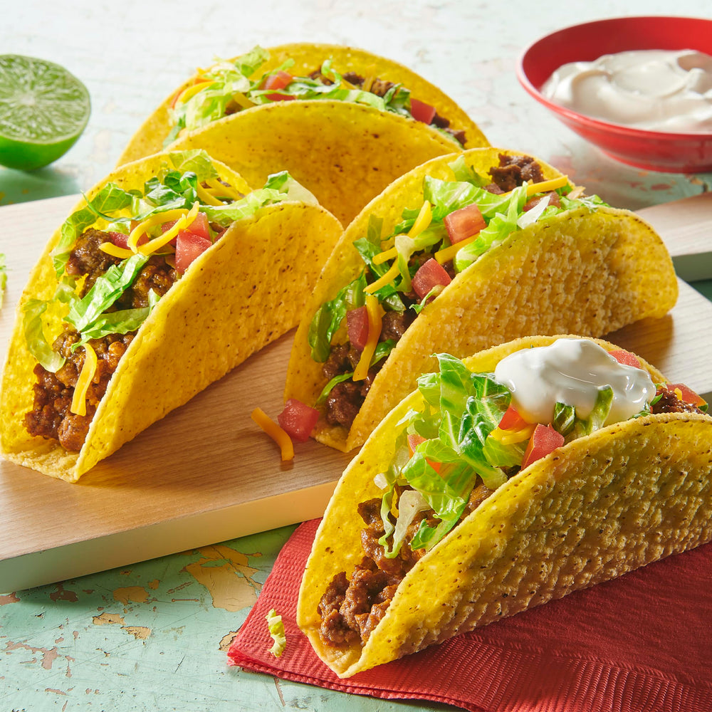 Three-ingredient gluten-free recipe in Old El Paso shells.