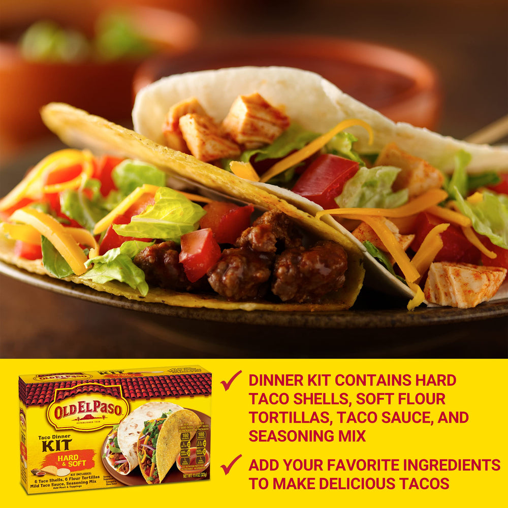 Old El Paso taco night setup shows 20-minute ready meals