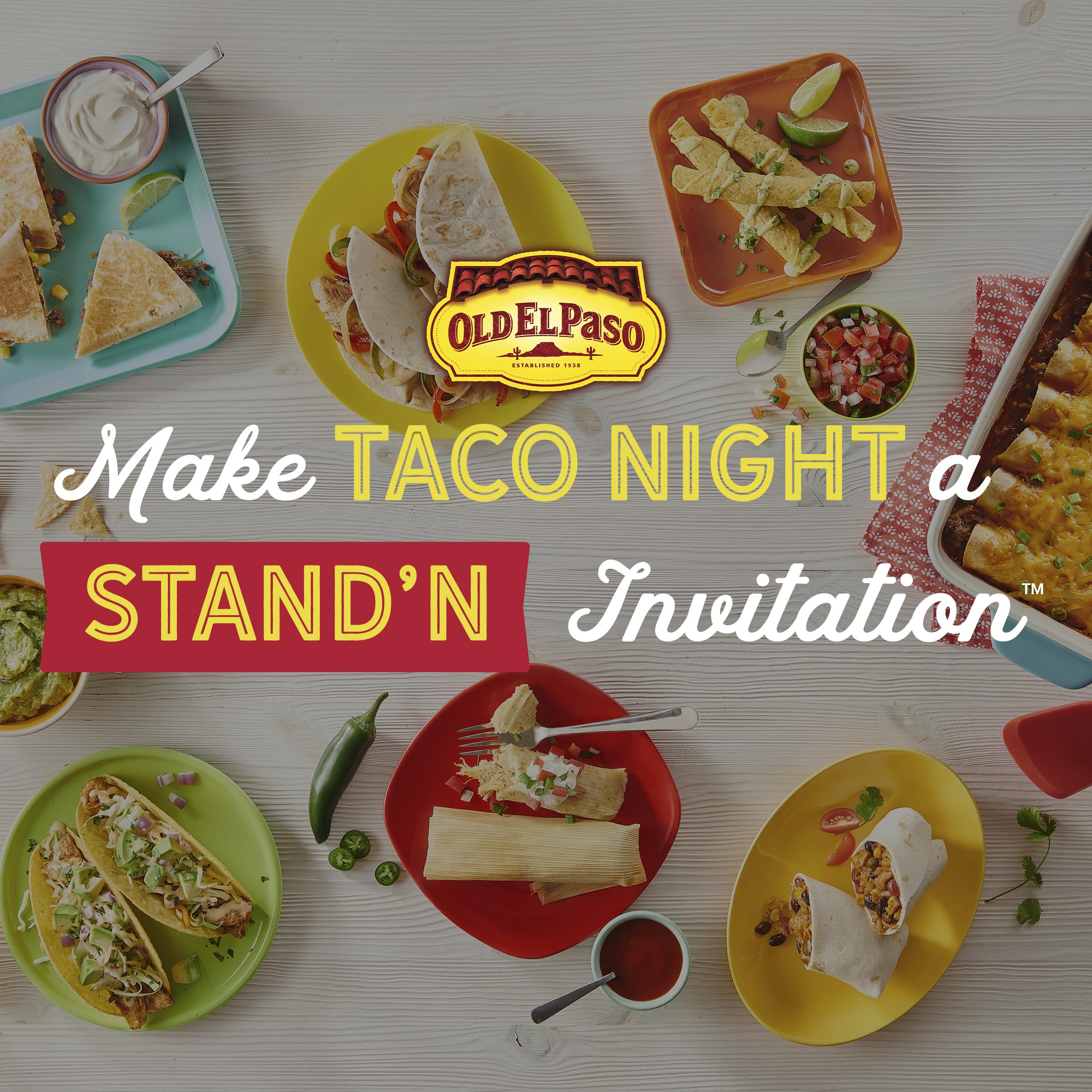 Old El Paso taco night setup for party or game day.