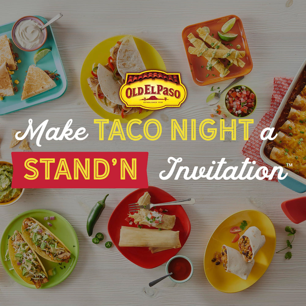 Old El Paso taco night setup for party or game day.