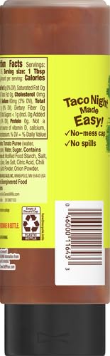 Old El Paso Mild Taco Sauce on tacos with soft tortillas