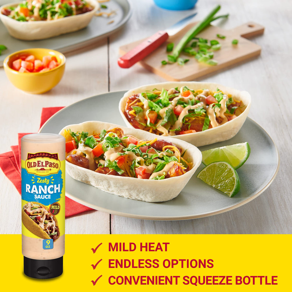 Old El Paso Zesty Ranch with nachos invites dipping and flavor boost.