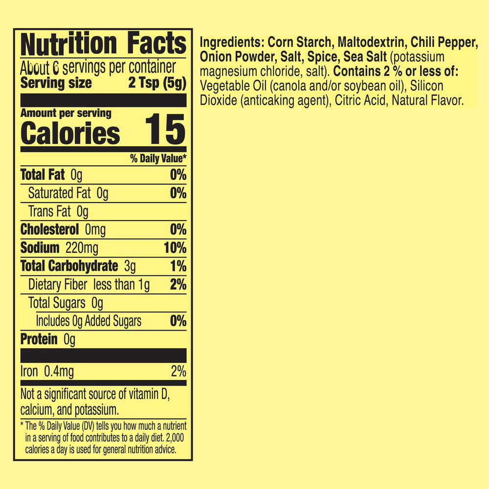 Old El Paso seasoning pack close-up highlighting gluten free formula.
