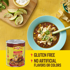 Crushed tortilla chips topping adds crunch to Old El Paso soup.
