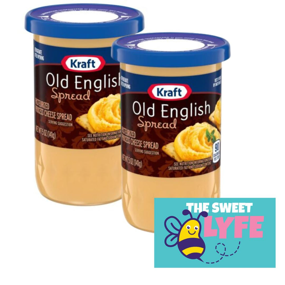Old English Cheese Spread jar beside crackers for quick, flavorful snacking