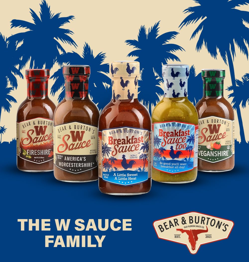 Old Florida Sauce Co. Breakfast Sauce bottle on table ready to zest.