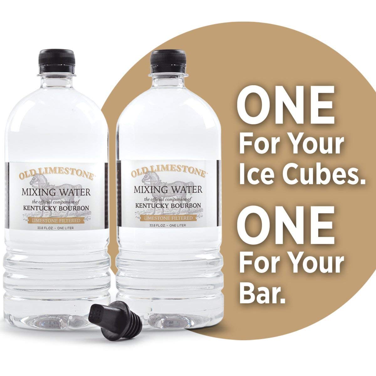 Old Limestone ice cubes prepared for bourbon service