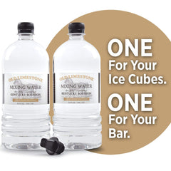 Old Limestone ice cubes prepared for bourbon service