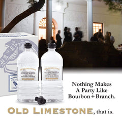 Pouring Old Limestone water into a glass for a clean pour