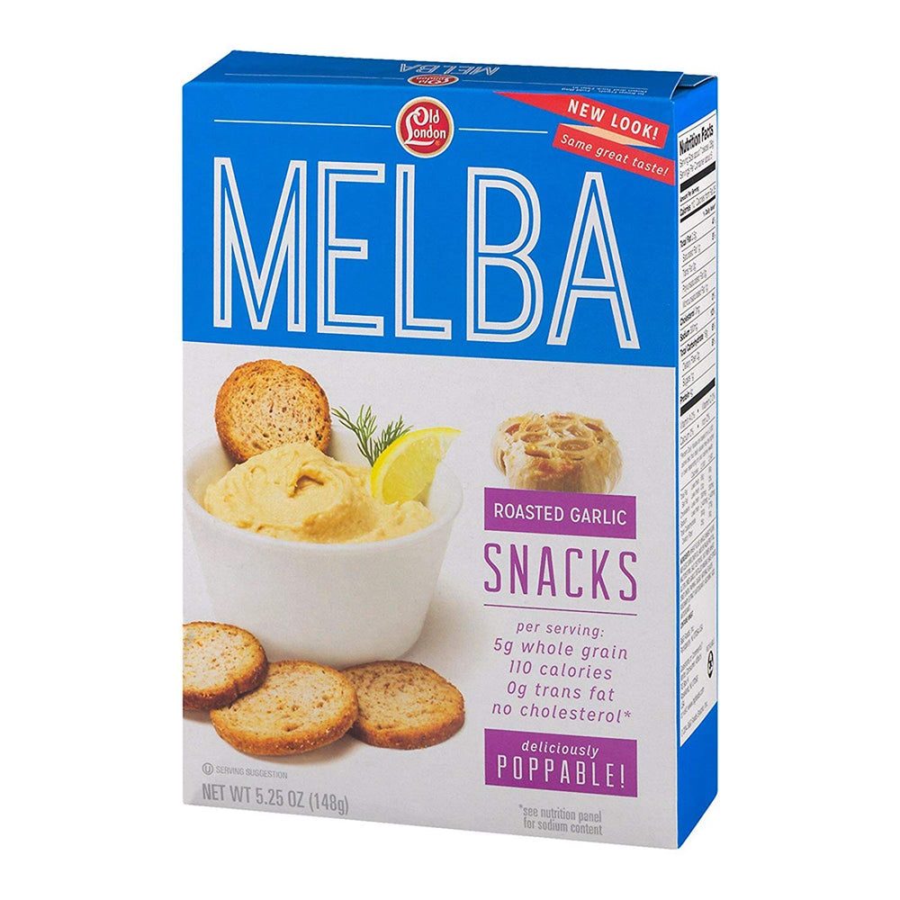 Old London Melba Snacks roasted garlic on cheese board, perfect pairing for elevating snacking