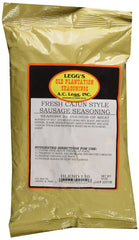 Old Plantation A.C. Legg Cajun sausage seasoning bottle for authentic home flavor.