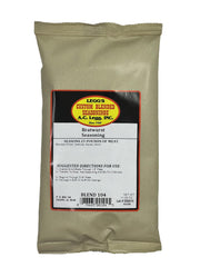 Old Plantation AC Legg Bratwurst Seasoning packaging preserves freshness for up to 12 months.