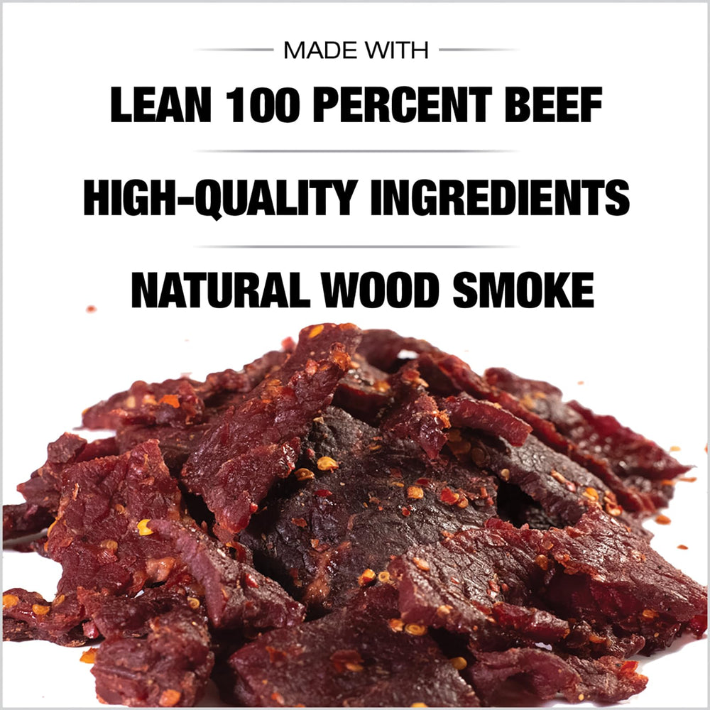 Old Trapper Hot Spicy Jerky gym bag snack on the go