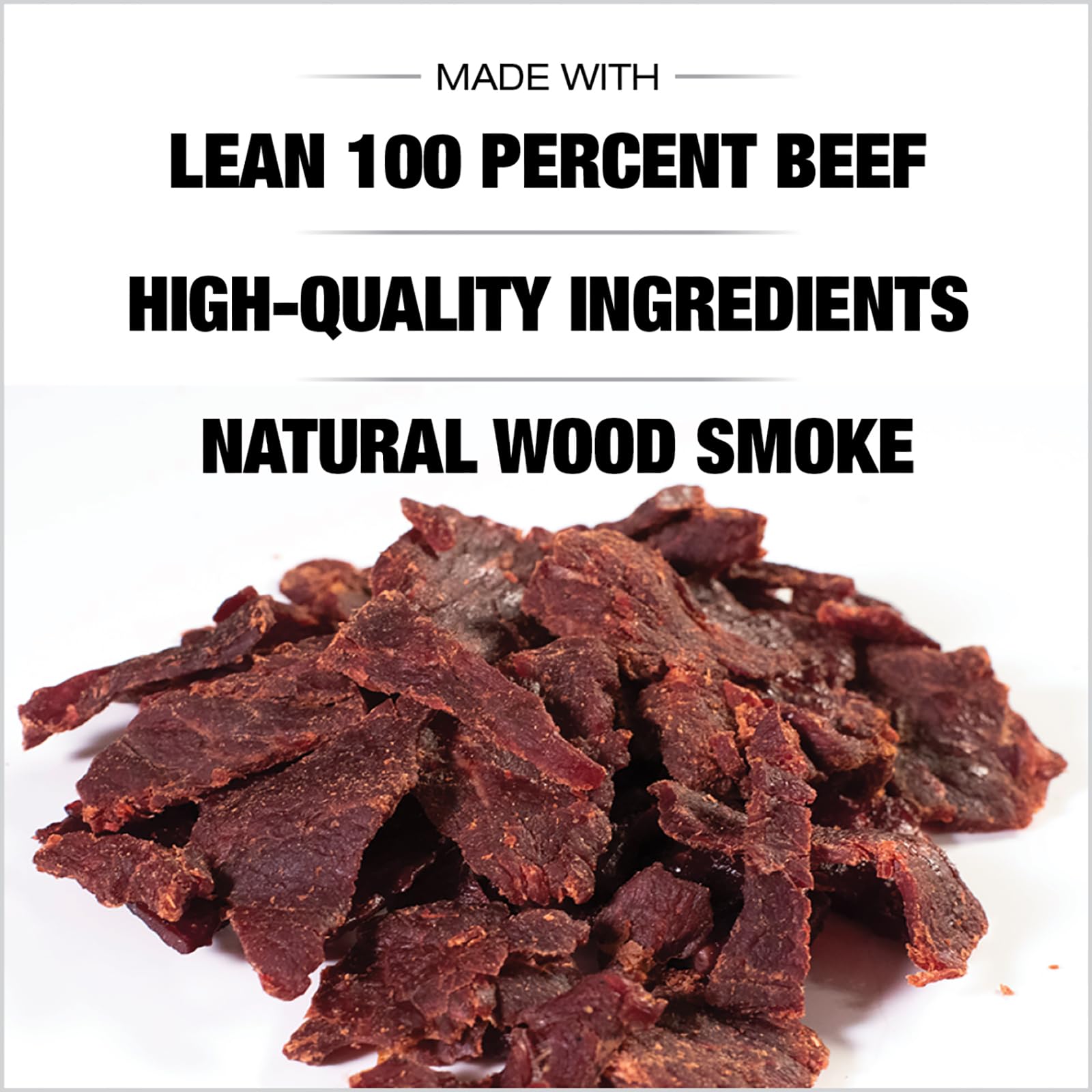 Old Trapper Teriyaki beef jerky zero fat claim highlighted.
