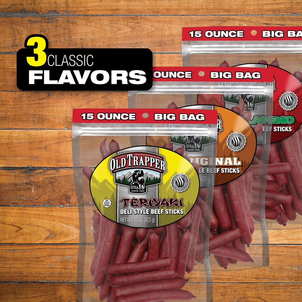Beef sticks in a gym bag ready as a convenient snack during workouts.