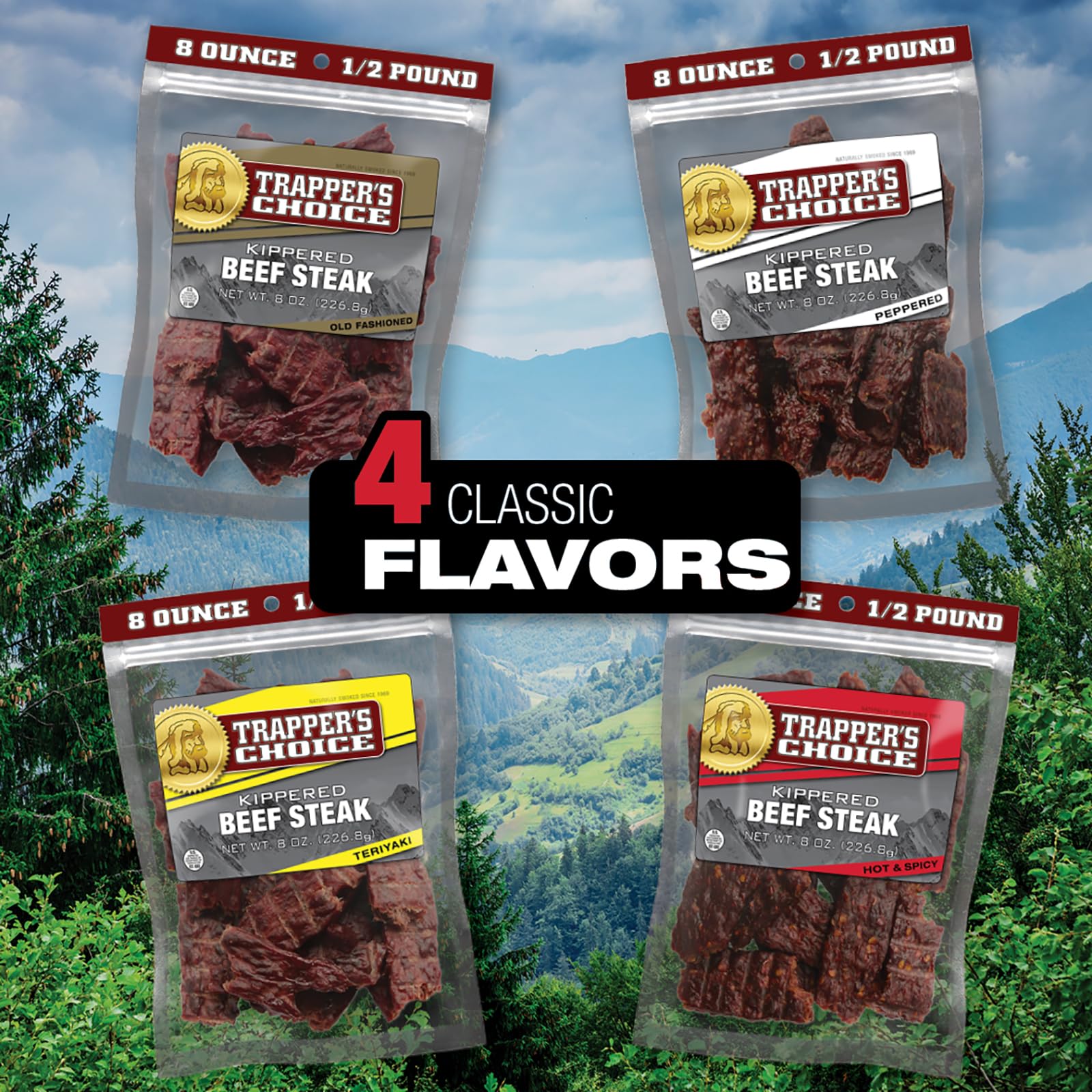 Old Trapper low-calorie snack delivering 70 calories per serving for mindful snacking