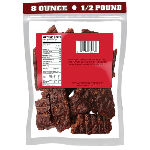 Old Trapper spicy beef snack slices showing fiery heat and convenient bites