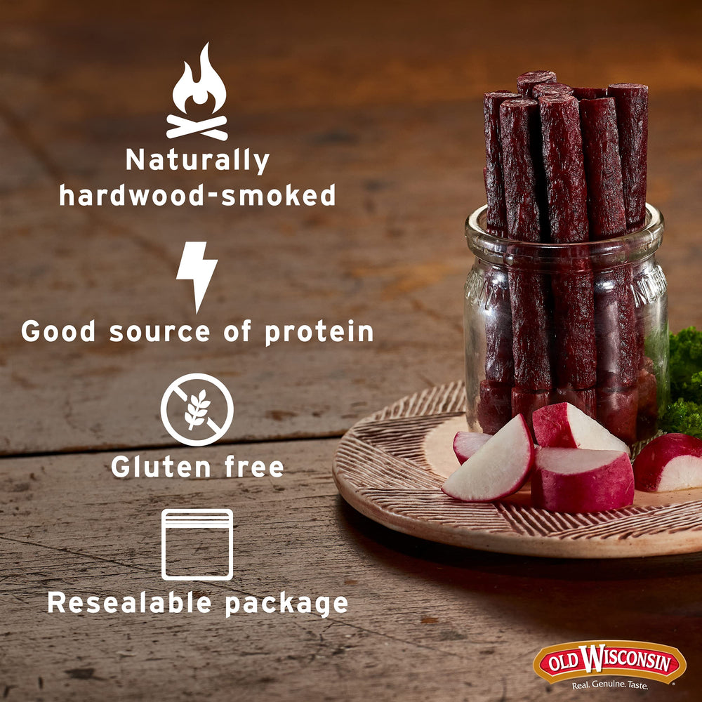 Old Wisconsin Beef Snack Sticks ready to eat, convenient snack option
