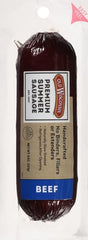 Old Wisconsin Beef Summer Sausage on a charcuterie board, high-protein nibble