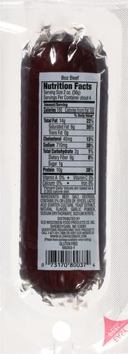 Old Wisconsin Beef Summer Sausage sliced on board for snacks