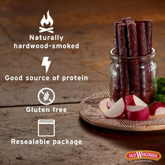 Close-up of texture on honey glazed turkey sticks with no MSG added.