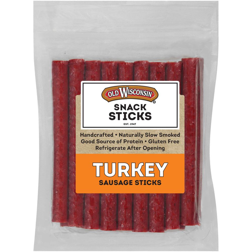 Old Wisconsin turkey sausage snack sticks pack ready to enjoy on the go