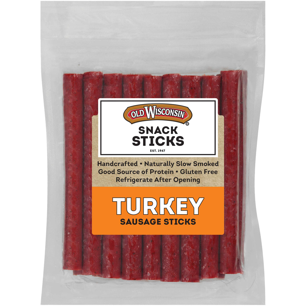 Old Wisconsin turkey sausage snack sticks pack ready to enjoy on the go