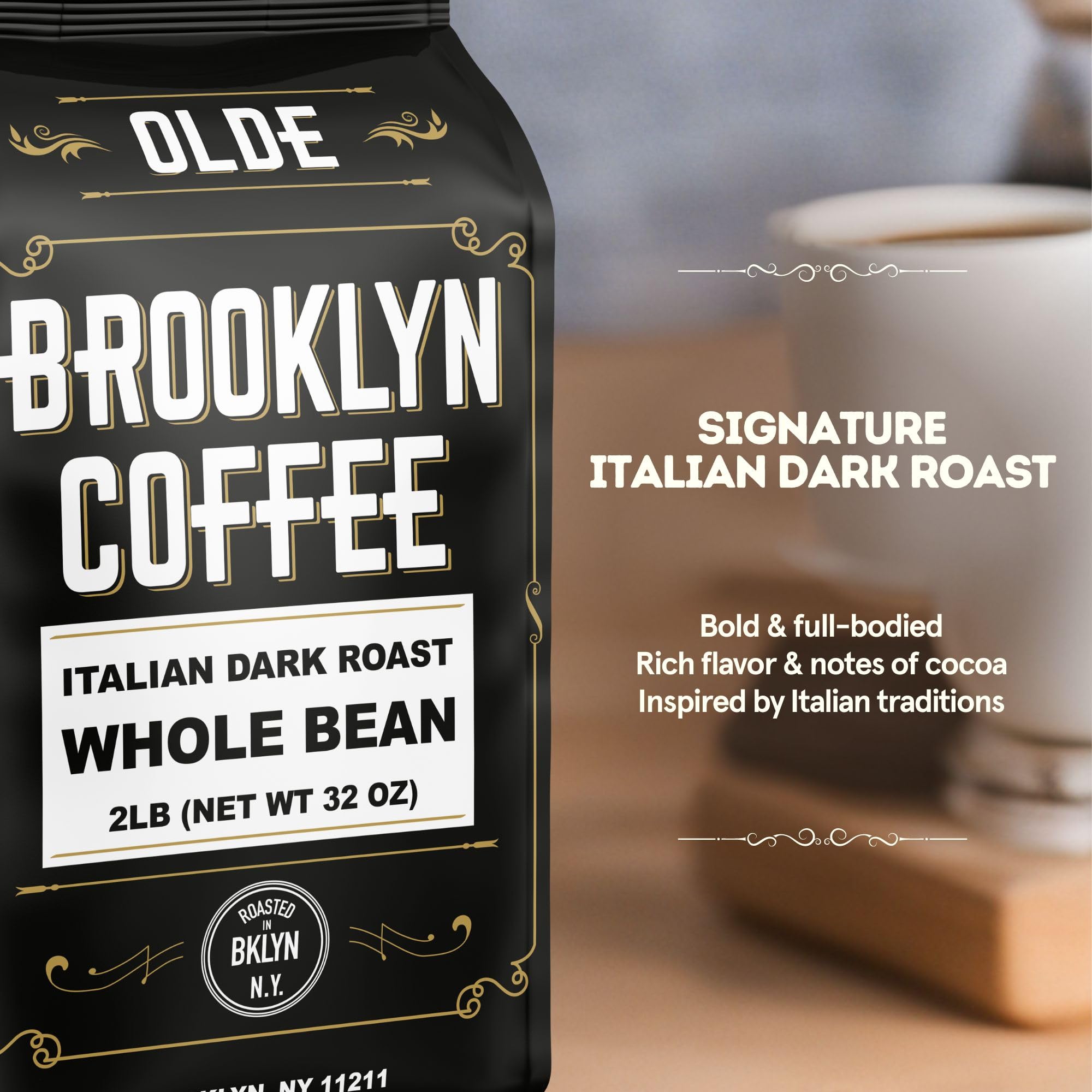 OLDE BROOKLYN COFFEE 2lb bulk pack for convenient home brewing