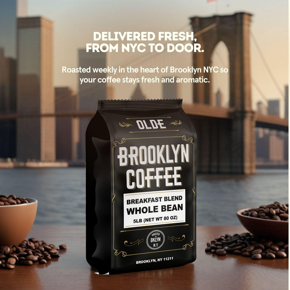 Olde Brooklyn Coffee aroma-rich-flavor whole bean invites a rich aroma in cup.
