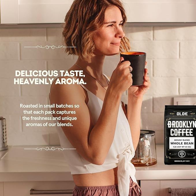 Brewing Olde Brooklyn Coffee creates a smooth, flavorful cup at home.
